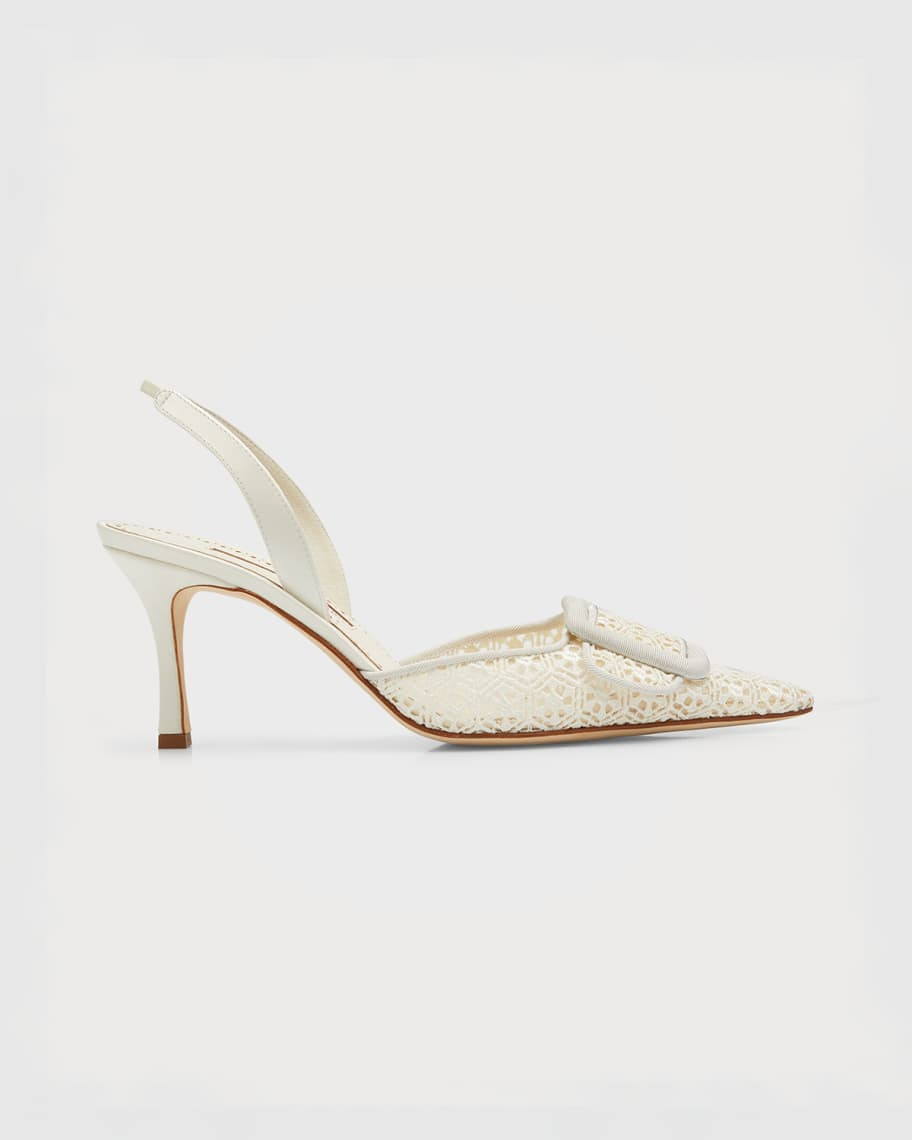 Maysli Lace Buckle Halter Pumps | Neiman Marcus