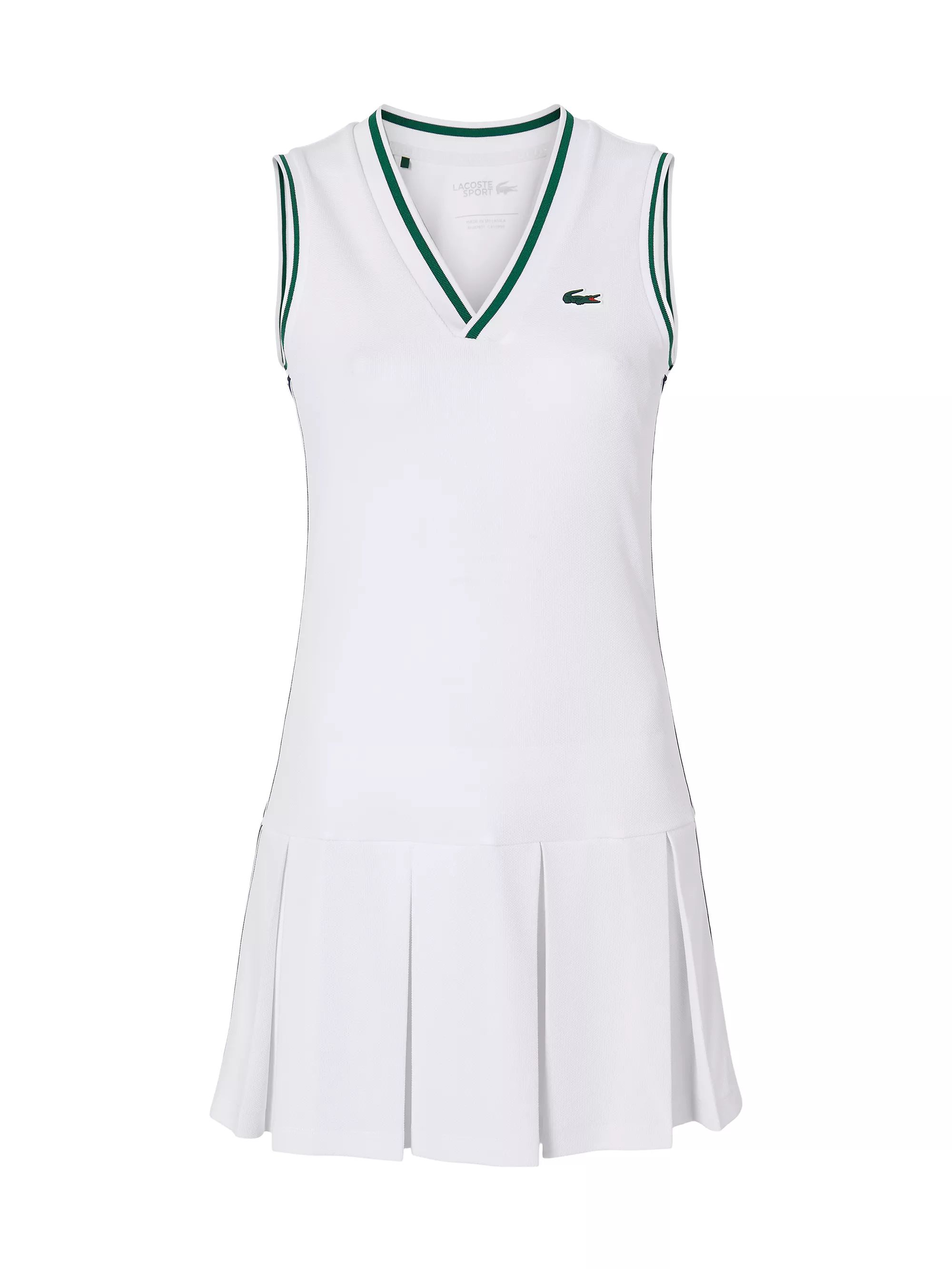 Lacoste x Bandier Performance Piqué Tennis Dress | Saks Fifth Avenue
