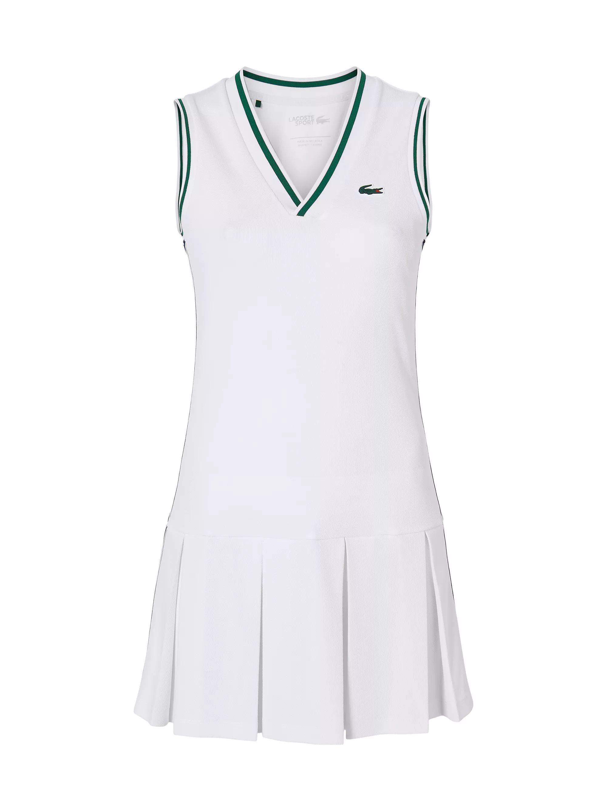 Shop Lacoste X Bandier Lacoste x Bandier Performance Piqué Tennis Dress | Saks Fifth Avenue | Saks Fifth Avenue