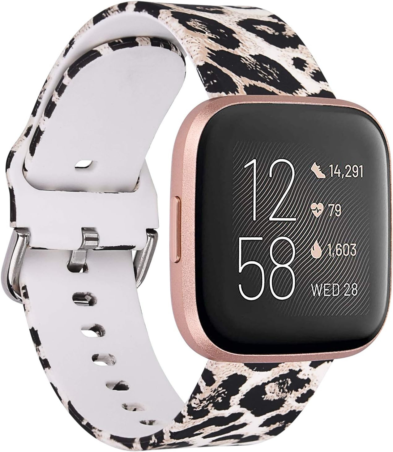 QINGQING Compatible with Fitbit Versa 2/Versa/Versa Lite Edition Band for Women, Silicone Fadeles... | Amazon (US)