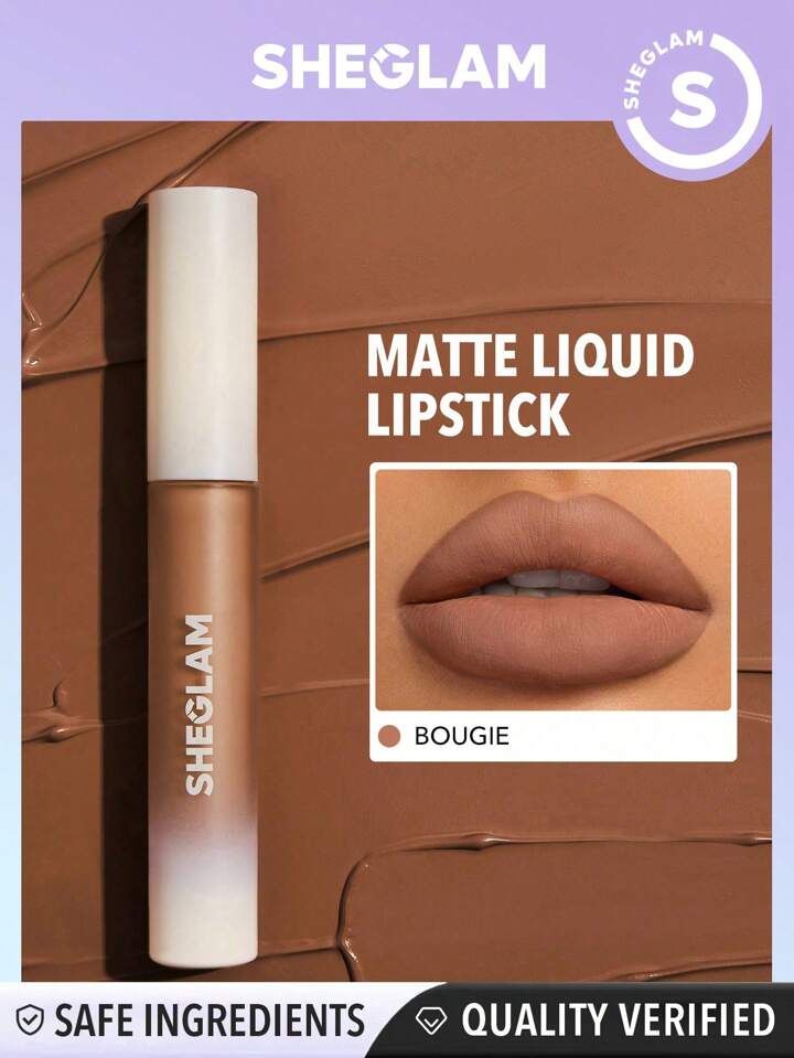 SHEGLAM Matte Allure Liquid Lipstick - Bougie  Long Lasting High Pigment Lipstick Nourishing Sun... | SHEIN