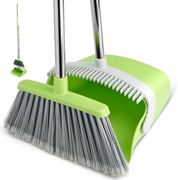 Broom and Dustpan Set, Dustpans with Broom Combo for Home, Heavy Dust Broom and Dustpan Combo, Lo... | Amazon (US)