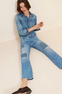 Edwin Kali Ankle Patchwork Jeans | Anthropologie (US)