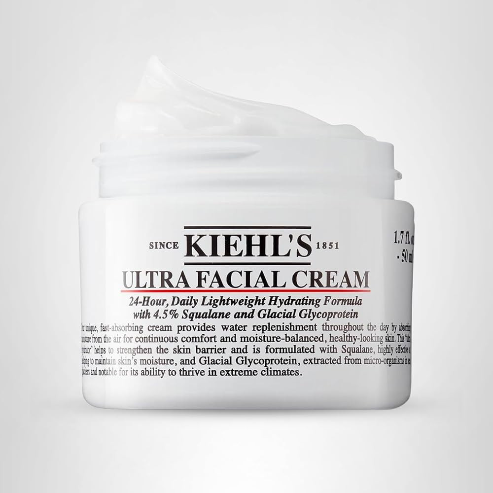 Kiehl's Ultra Facial Cream, with 4.5% Squalane to Strengthen Skin's Moisture Barrier, Skin Feels ... | Amazon (US)