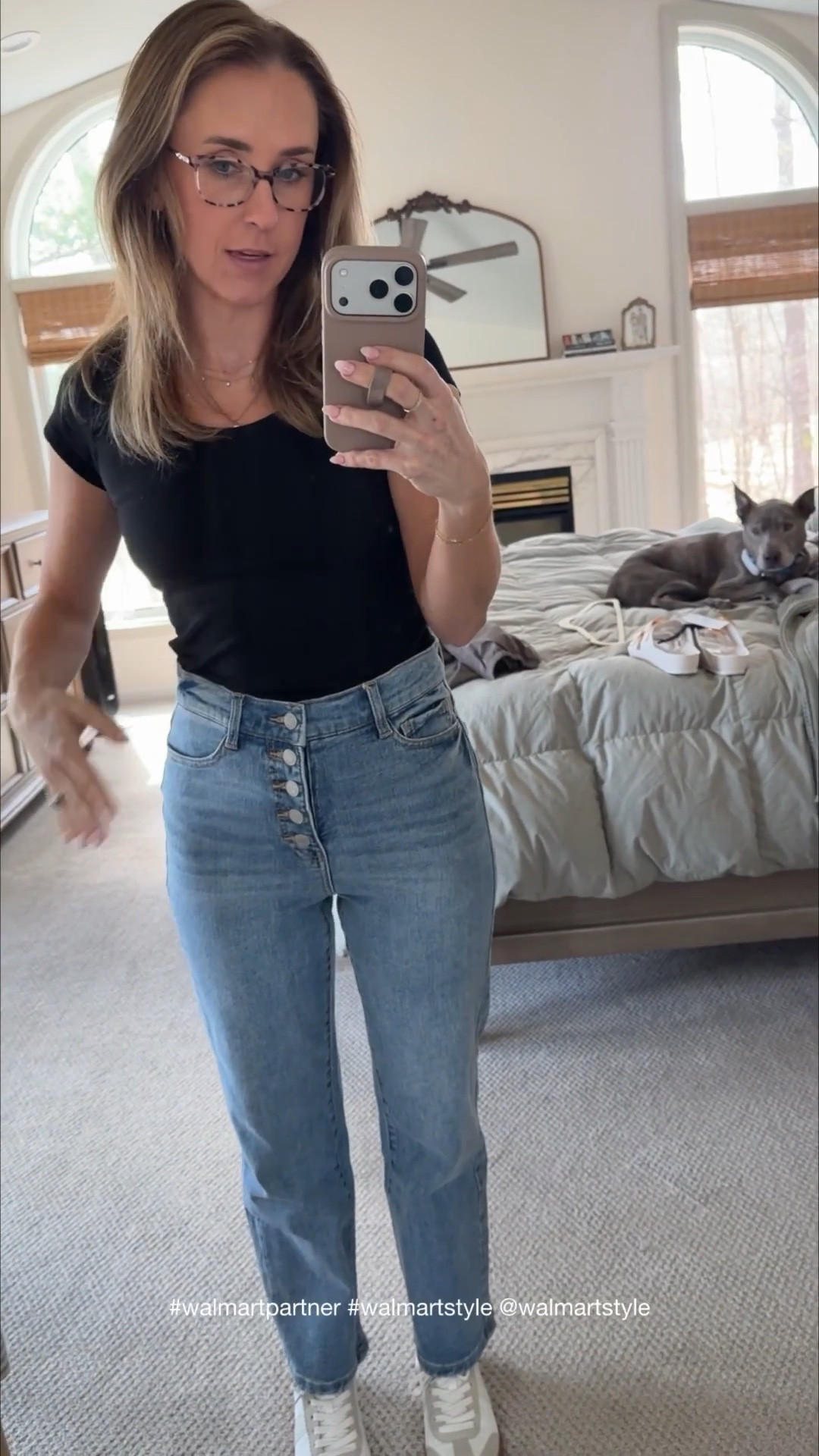These jeans are only $18!!! New spring arrivals from Walmart! The cutest sneakers! #walmartpartner #walmartstyle @walmartstyle 

#LTKmomlife #LTKootd #LTKPetite