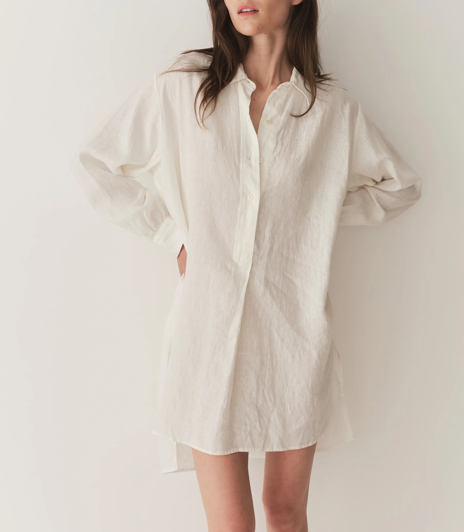Jora Linen Dress - Salt | DÔEN | DOEN