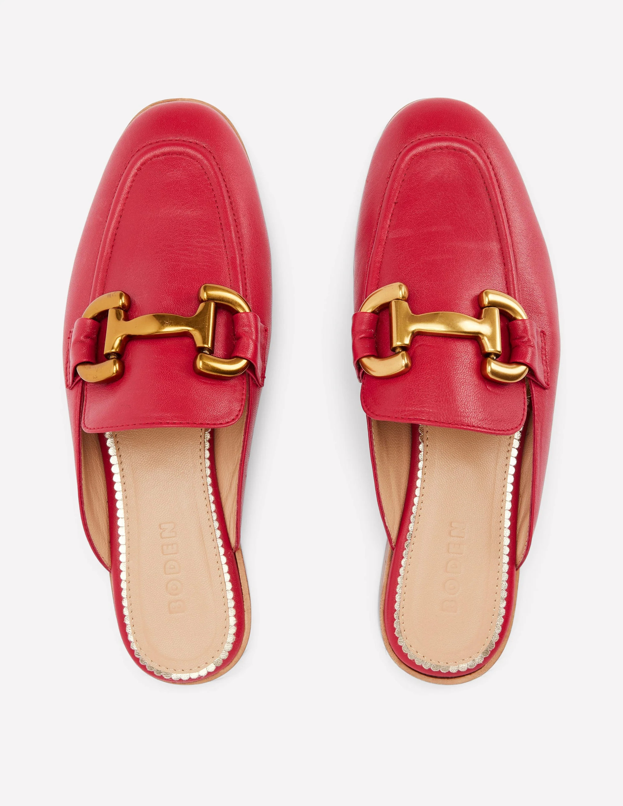 Iris Snaffle Mule Loafers-Red | Boden (US)