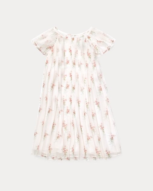 Pleated Floral Crepe Dress | Ralph Lauren (US)