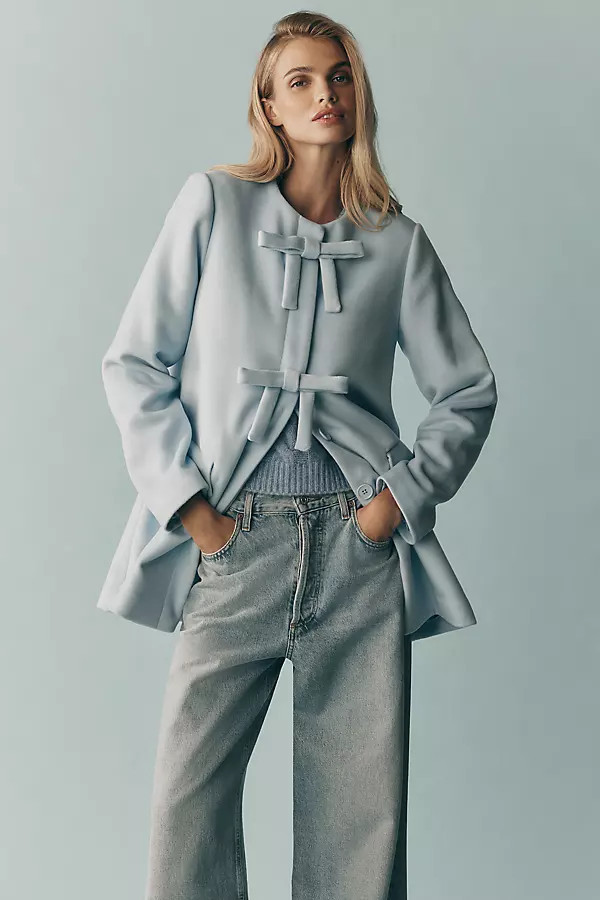 Bow-Front Coat Jacket | Anthropologie (US)