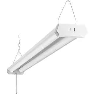 4 ft. 70-Watt Equivalent 42-Watt Integrated LED White Shop Light Linkable | The Home Depot