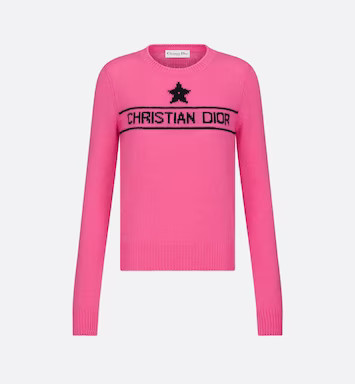 Dioriviera 'LOS ANGELES' Sweater Bright Pink Cashmere Knit | DIOR | Dior Couture