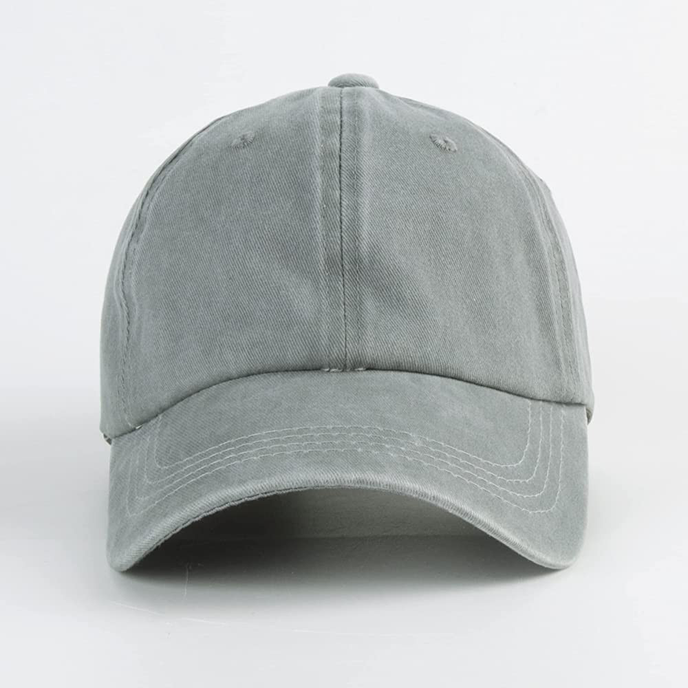 LANGZHEN Unisex Baseball Cap 100% Cotton Fits Men Women Washed Denim Adjustable Dad Hat | Amazon (US)