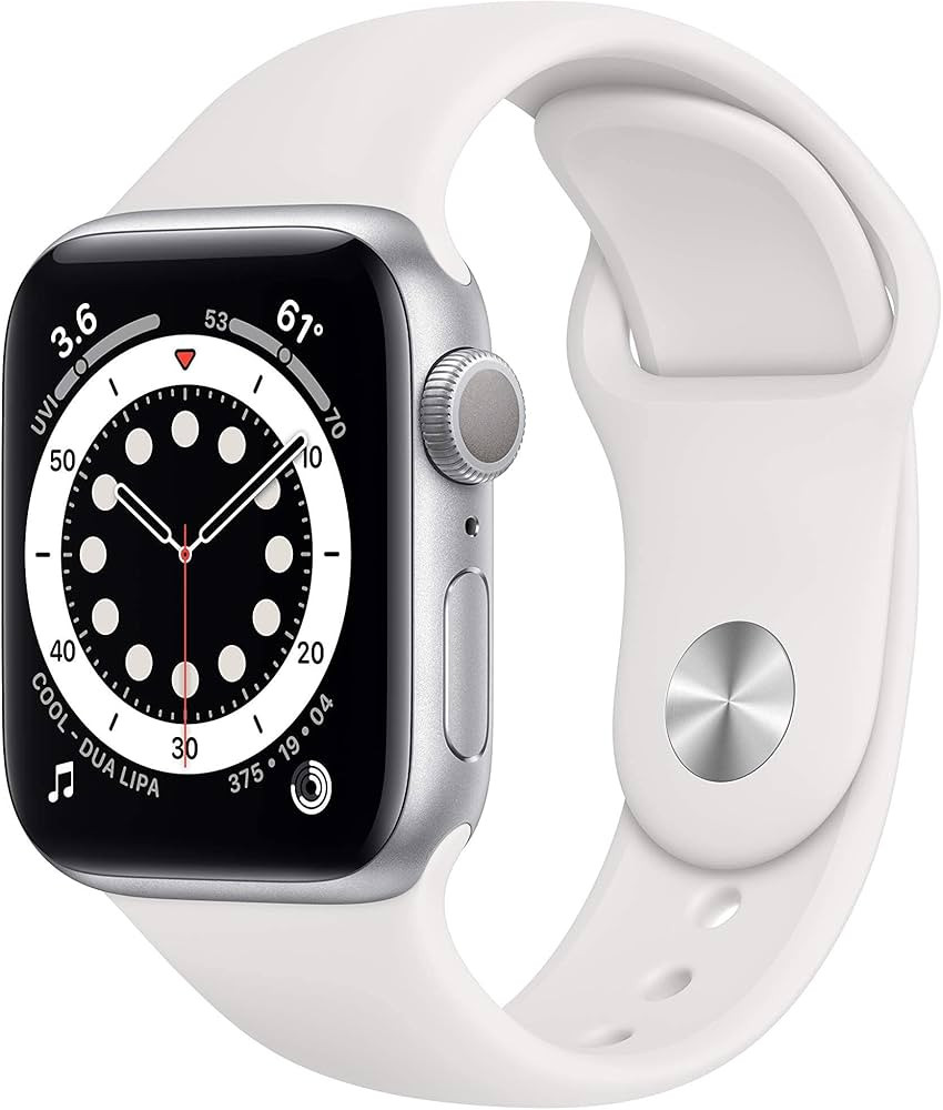Apple Watch Series 6 (GPS, 40mm) - Silver Aluminum Case with White Sport Band (Renewed) | Amazon (US)