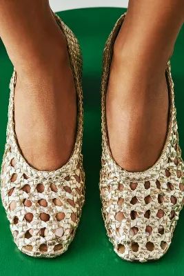 Pilcro Woven Ballet Heels | Anthropologie (US)