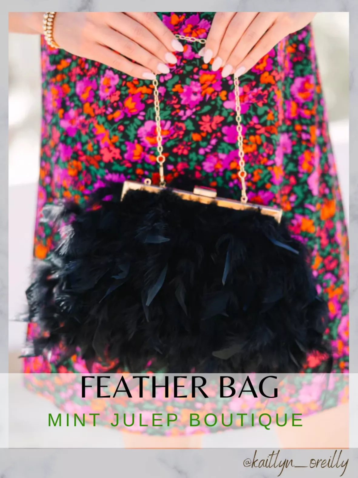 Black Feather Purse