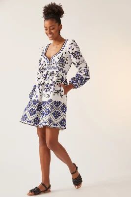 Sweetheart Embroidered Mini Dress | Anthropologie (US)