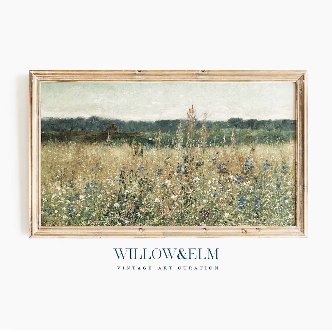 Samsung Frame TV Art Spring Wildflower Field Flower Meadow White Daisys Modern Farmhouse Style Pa... | Etsy (US)