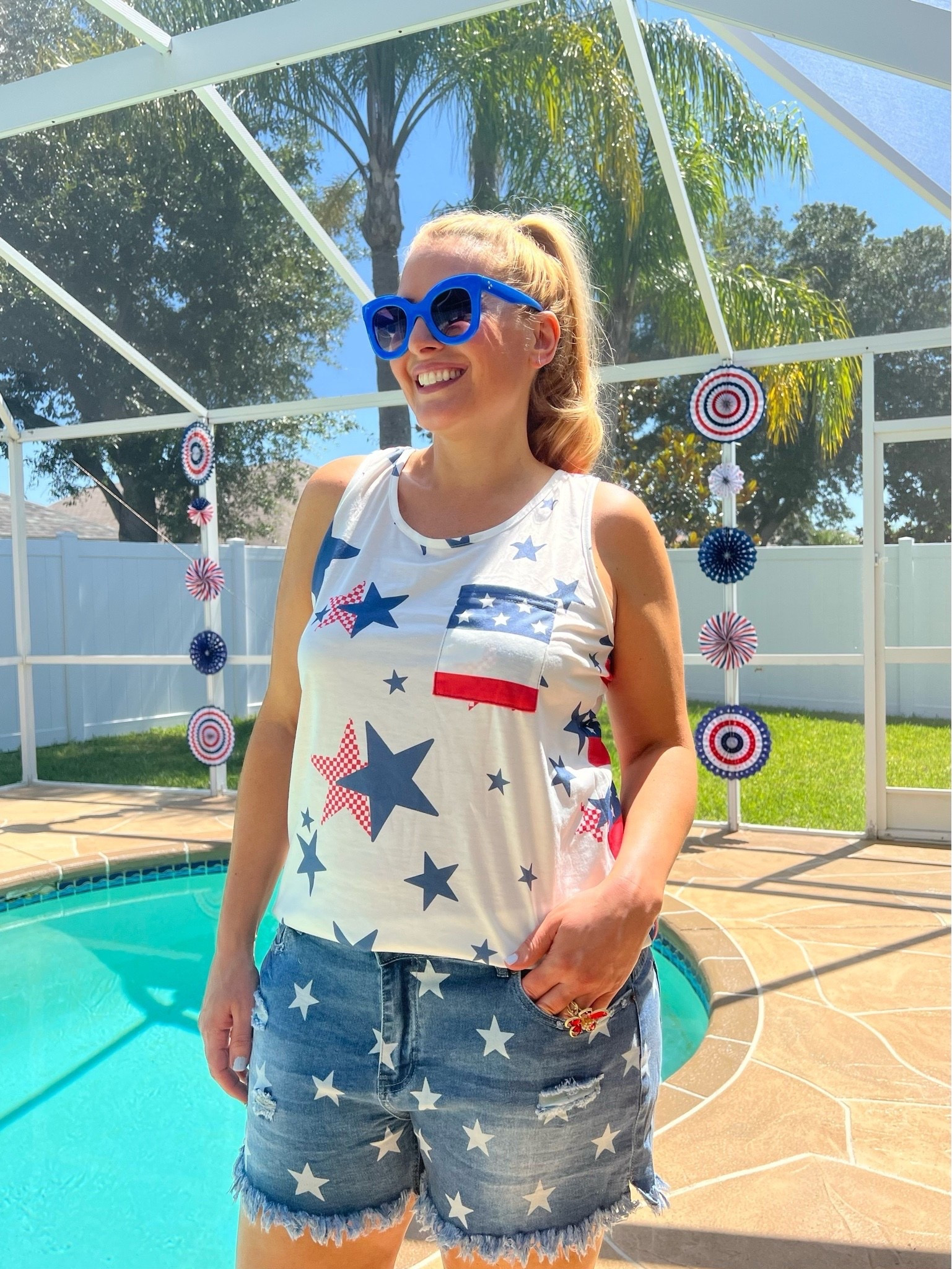 Are you having a pool party for the Fourth of July? Wear these clothes and accessories!

Wearing a large in everything.

#LTKSeasonal #LTKOver40 #LTKSaleAlert #LTKTravel #LTKgrwm #LTKootd #LTKMidsize #LTKSwim