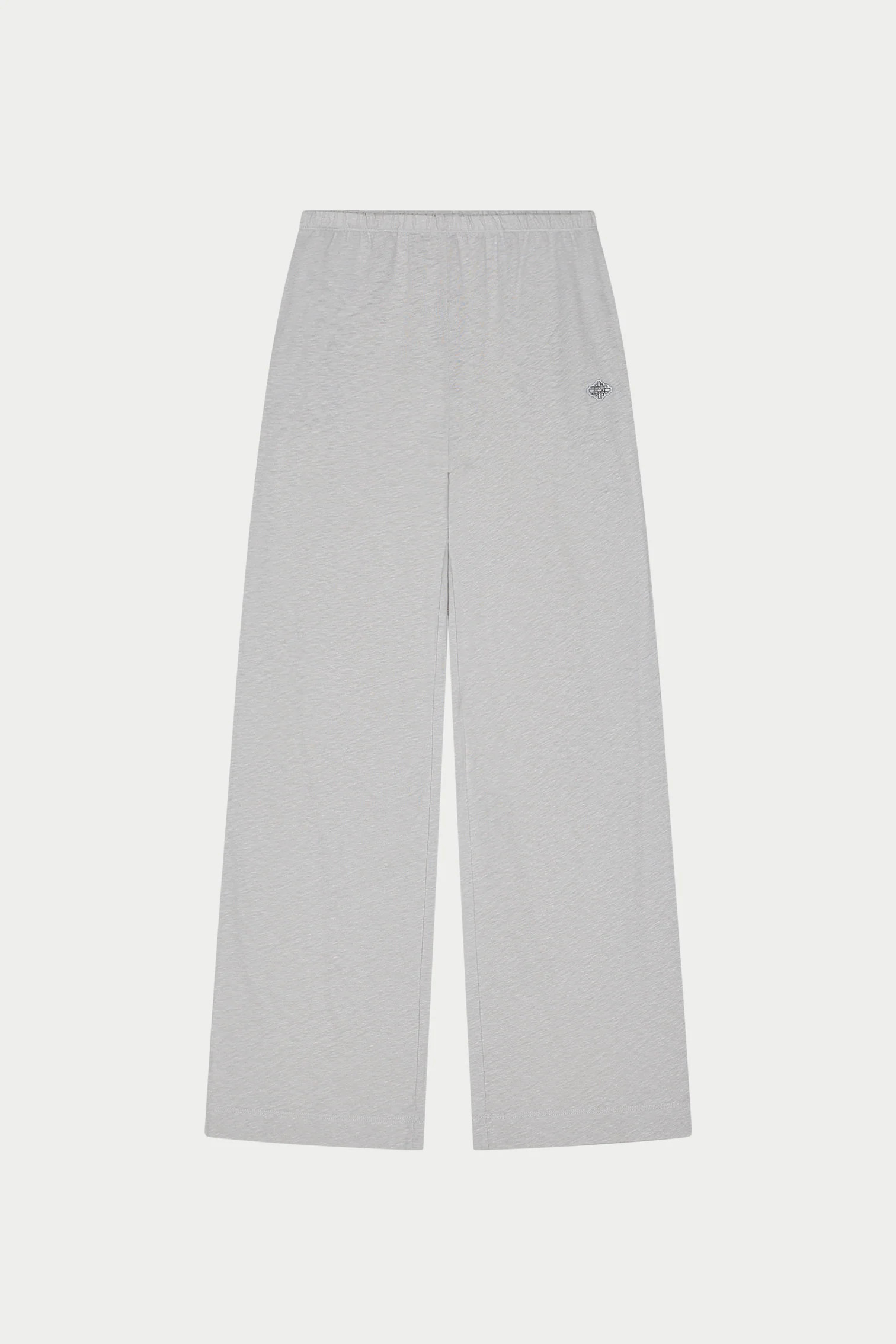 MARL SLUB WIDE LEG JOGGERS - GREY | The Couture Club
