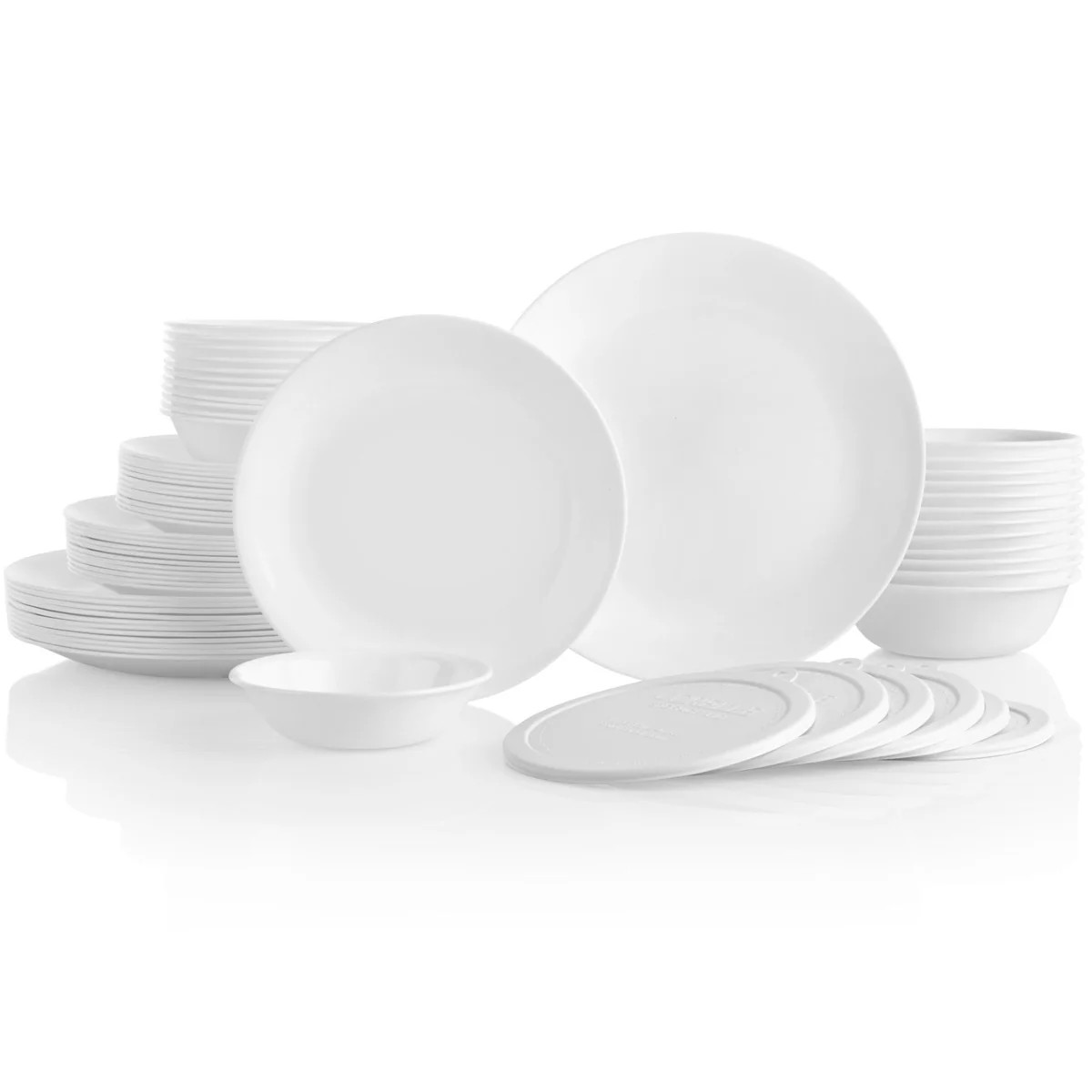 Corelle® Winter Frost White 66-piece Dinnerware Set, Service for 12 | Corelle