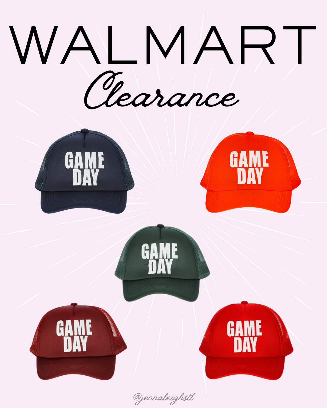 Walmart clearance find on these best selling No Boundaries Game Day trucker hats. They come in all your team colors, and the best part is they are only $3. Perfect for summer ball. 

 #LTKActive #LTKSaleAlert #LTKKids
