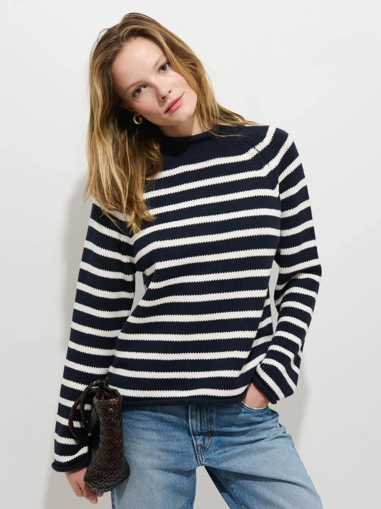 Eastport Striped Rollneck In Cotton | Alex Mill