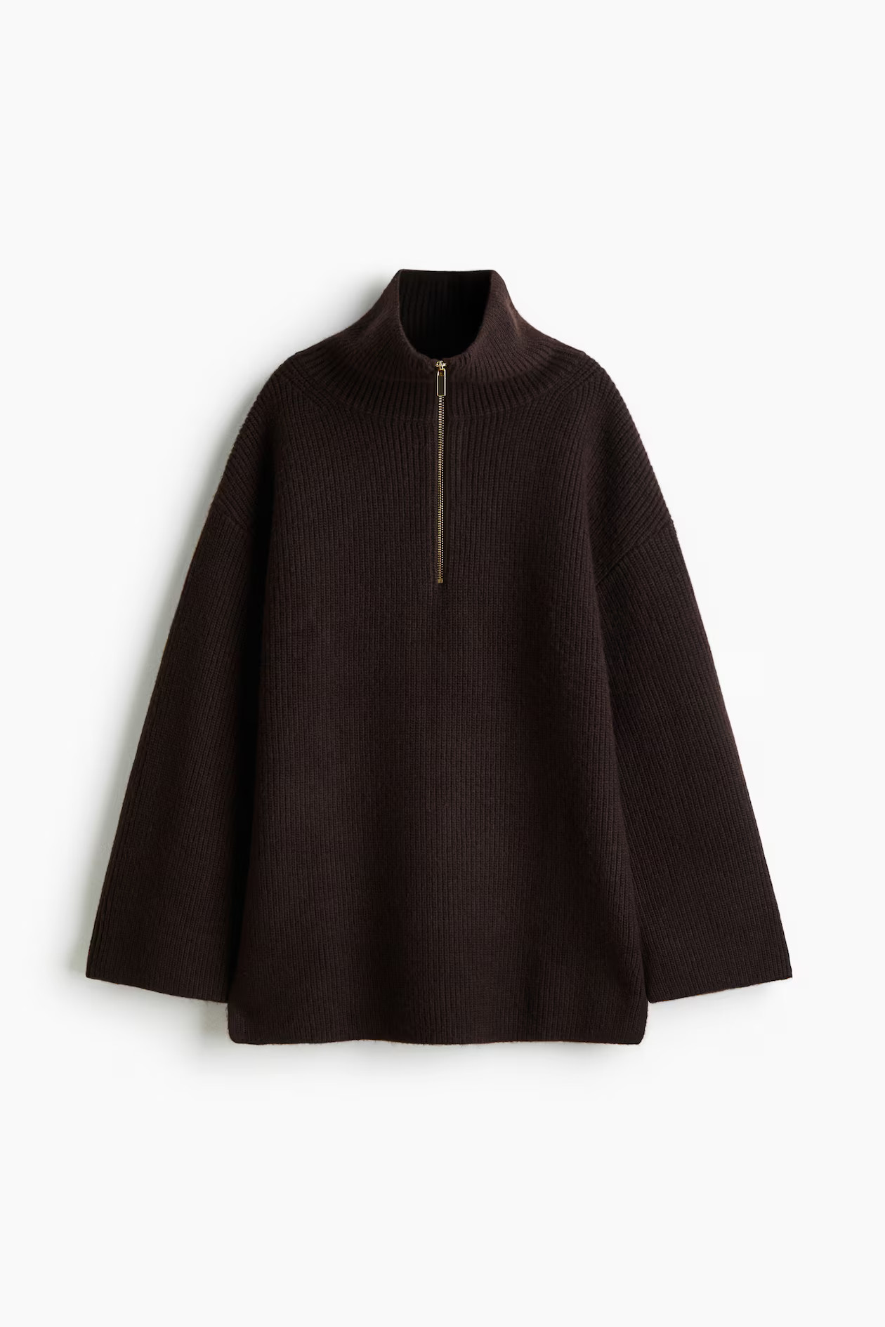 Zip-top rib-knit jumper | H&M (UK, MY, IN, SG, PH, TW, HK)