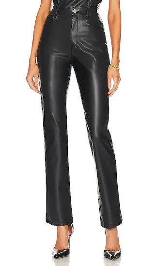 Faux Leather Kickflare in Black | Revolve Clothing (Global)