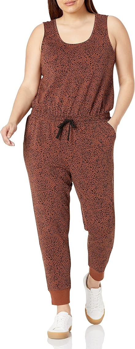 Amazon Essentials Women's Studio Terry Fleece Jumpsuit (Available in Plus Size) | Amazon (US)