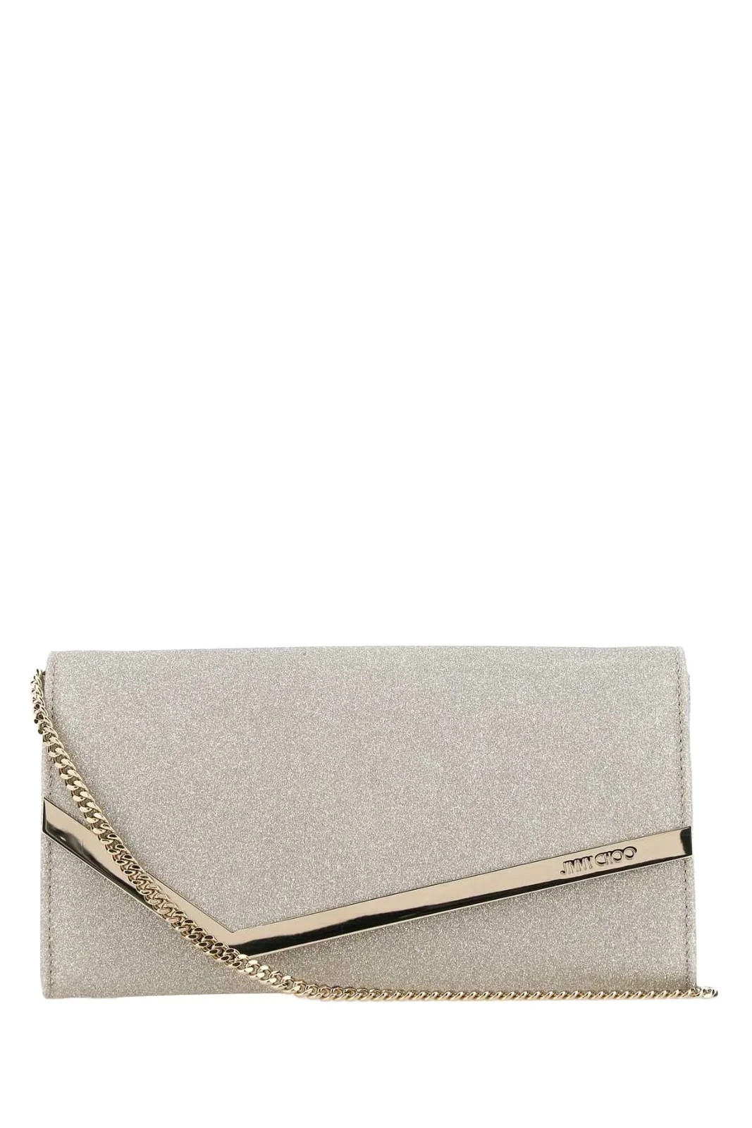 Jimmy Choo Emmie Glittered Clutch Bag | Cettire Global