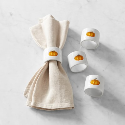 Sugar Pumpkin Napkin Rings, Set of 4 | Williams-Sonoma