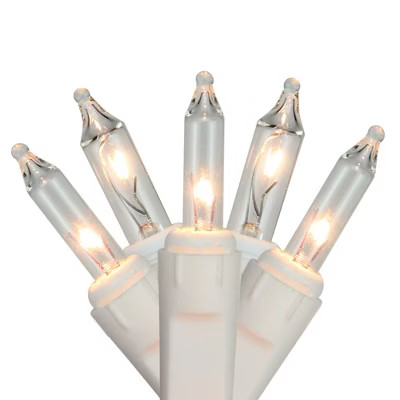 Northlight 50ct Twinkling and Shimmering Window Curtain Icicle Lights Clear - 3' White Wire | Target