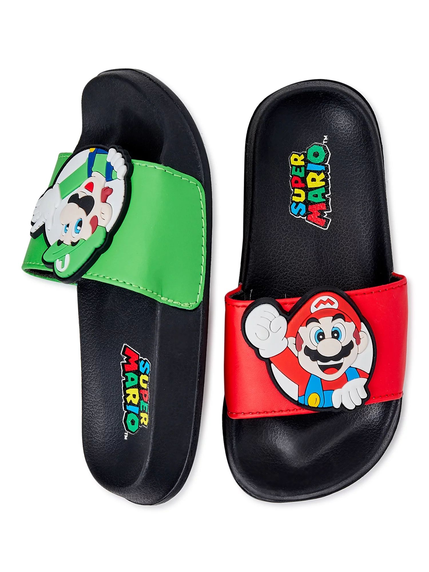 Mario And Luigi Boys’ Slide Sandals - Walmart.com | Walmart (US)