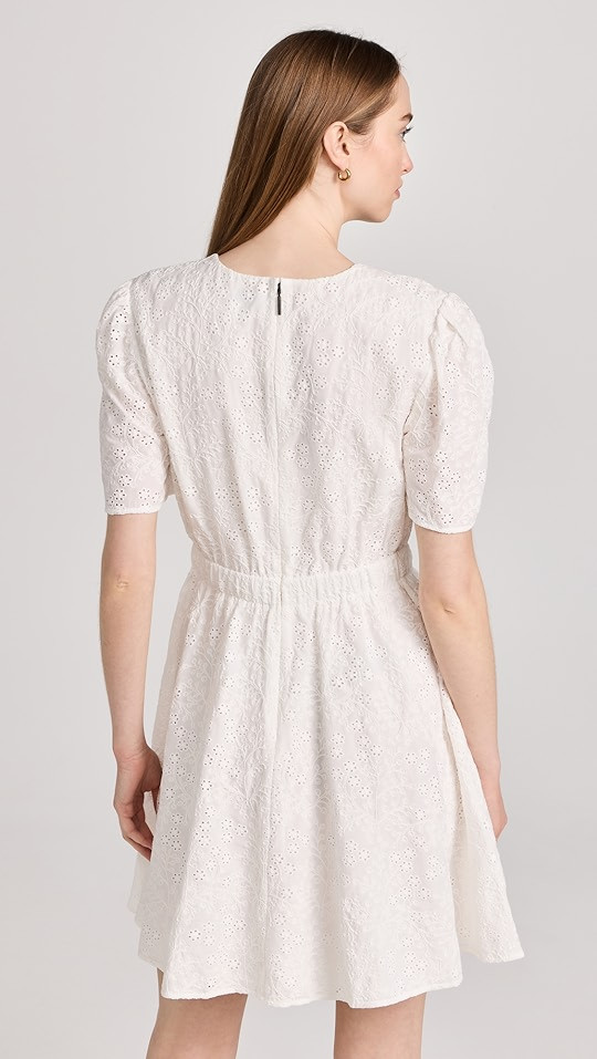 Short Sleeve Eyelet Crew Neck Dress | Shopbop