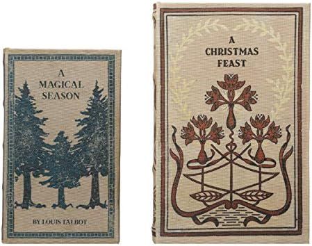 Creative Co-Op 10-1/4"L x 6-3/4"W MDF & Canvas Book Boxes, Set of 2 A Christmas Feast Decorative ... | Amazon (US)