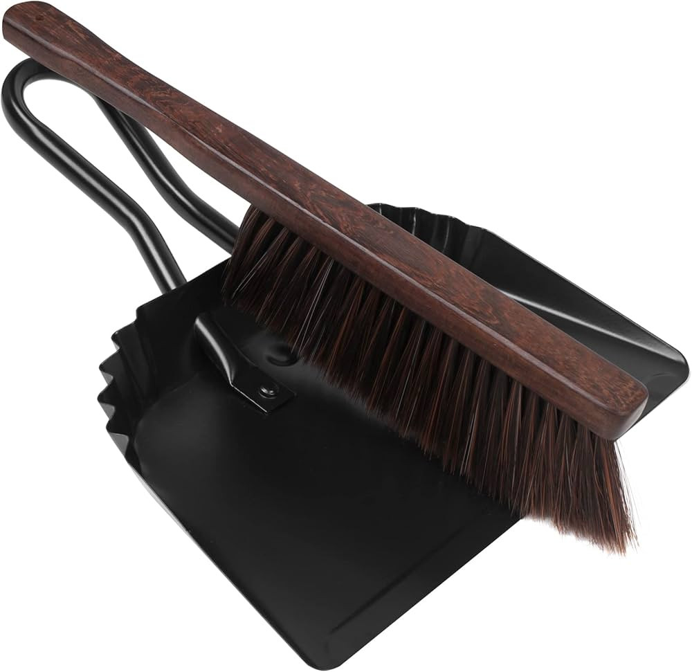 Dustpan and Brush Set-Handheld Angled Dust Pan and Hand Broom Set,Whisk Broom Wood Mini Broom Dus... | Amazon (US)