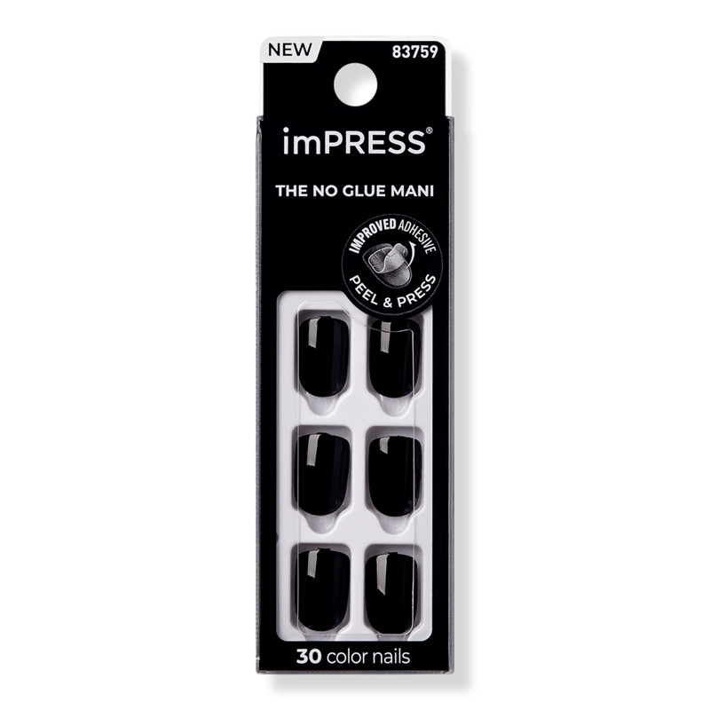 All Black imPRESS Color Press-On Manicure | Ulta