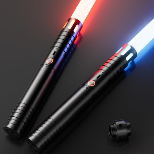 Lightsaber,Dueling Double Light Saber,Metal Hilt Force Fx Rechargeable 2pack Real 20 Colors Length 40 in gradient lightsabers,real dueling lightsaber for adults,Christmas Halloween Present for Kids | Amazon (US)