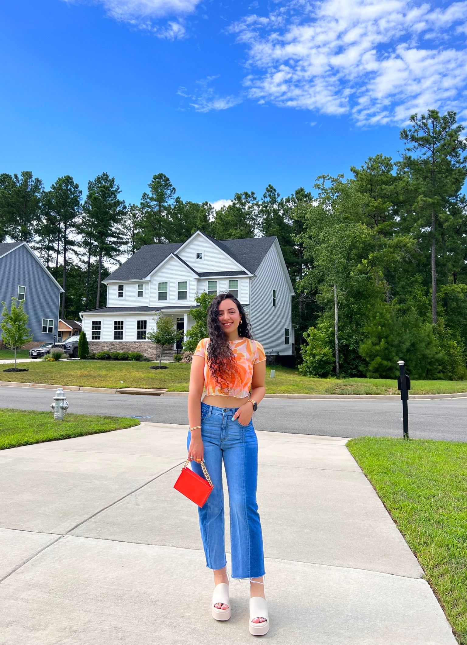 Bag: @forever21 
Jeans: @altardstate 
Mesh top: @altardstate 
Necklace: @kendrascott 
Sandals: @stevemadden 
.
Fashion | Beauty | Life | Steve Madden | Altar’d State | Forever 21 | Kendra Scott | Mules | Sandals | Orange | Pink | Color combo | Denim pants | Jeans | Curly hair | Long hair | Gold jewelry | Amazon fashion | Amazon finds | Mesh top

#LTKshoecrush #LTKitbag #LTKstyletip