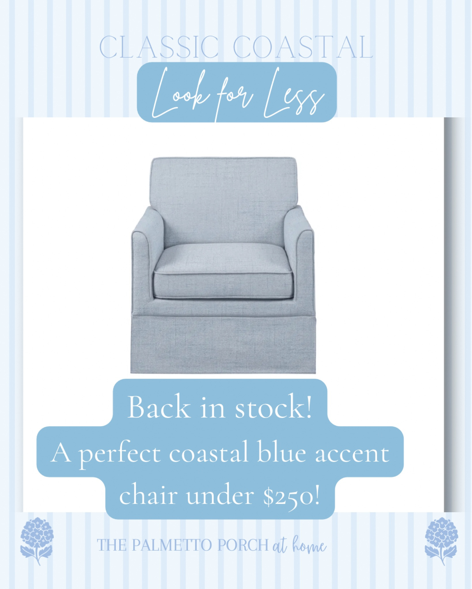 Classic coastal blue accent chair

#LTKHome