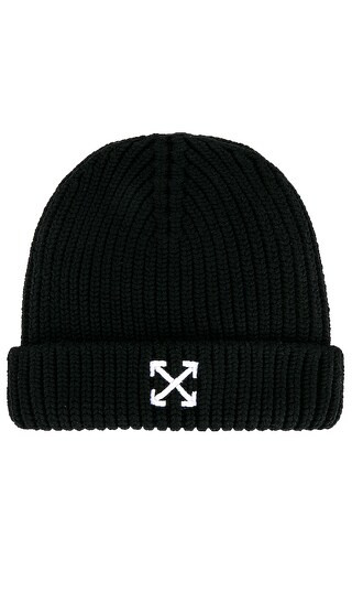 Arrow Beanie in Black & Optical White | Revolve Clothing (Global)