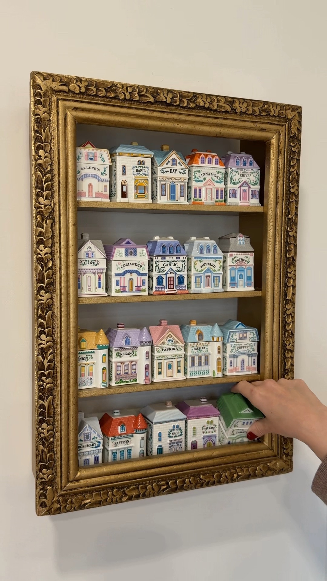 The cutest spice village! Finally back in stock, and I found the best wall shelf to store them



#LTKHome