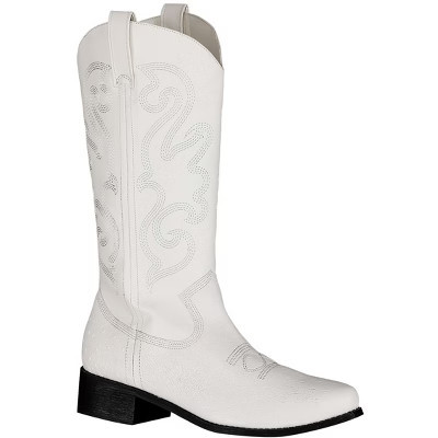 HalloweenCostumes.com 11 Men  White Cowboy Boots for Men | Costume Shoes for Adults, White | Target