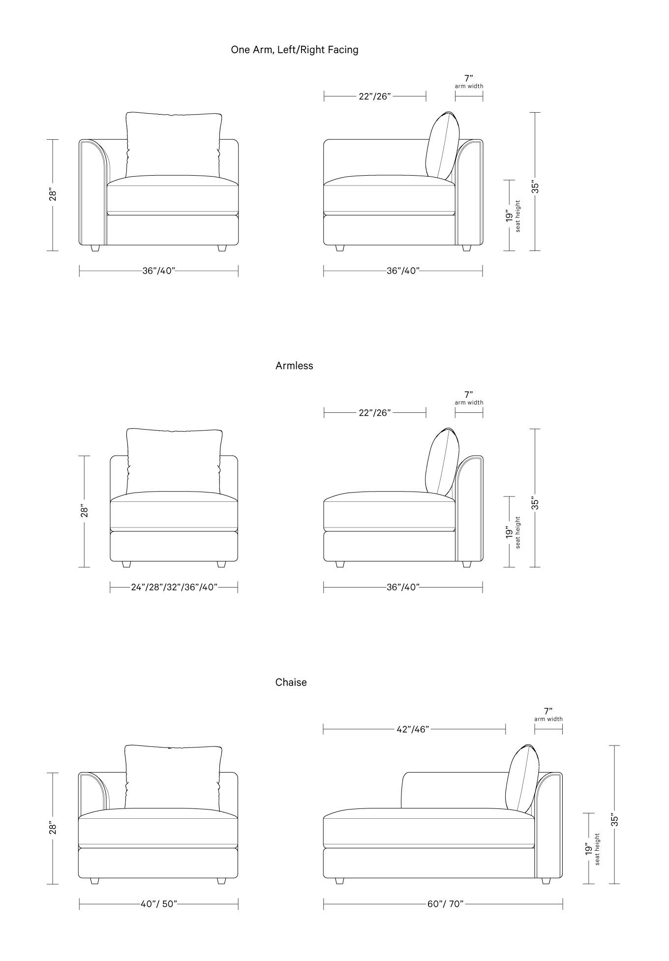 Beckham Modular 3-Seat  Chaise Sectional | Interior Define