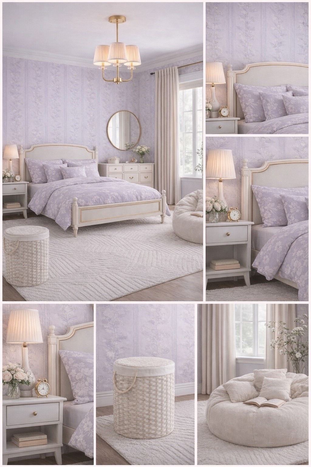 Soft lilac dreams 💜✨ this bedroom feels like a calm, cozy escape with the prettiest feminine touches. From the floral bedding to the warm lighting and neutral layers… it’s giving effortless elegance without trying too hard.

Everything linked for you 🤍 tap to shop + recreate this look!

#LTKU #LTKKids #LTKHome