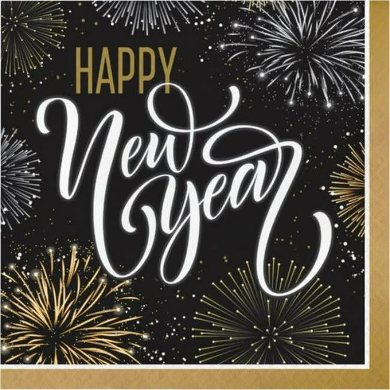 Creative Converting 359539 Elegant   Year Luncheon Paper Napkin | Walmart (US)