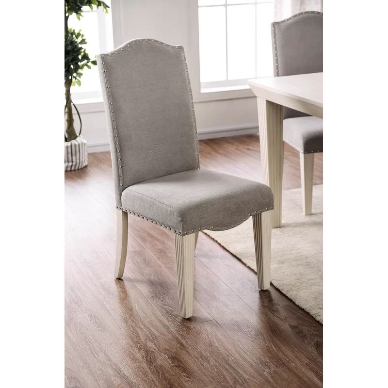 Mercedes Upholstered Side Chair in Gray (Set of 2) | Wayfair North America