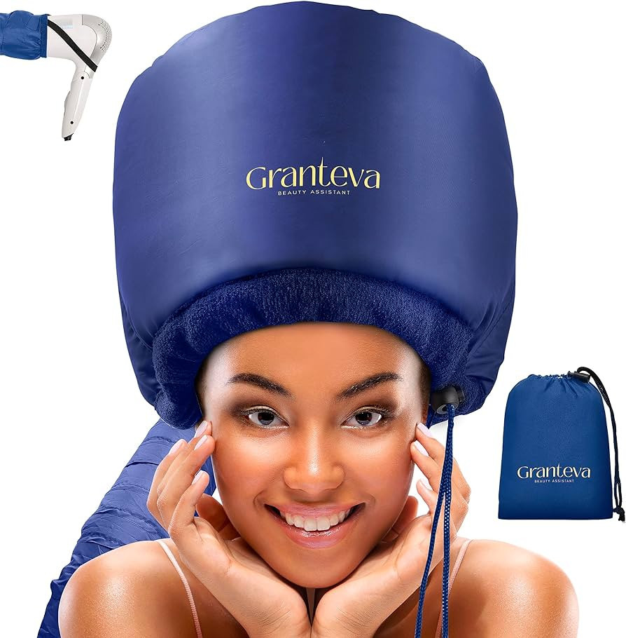 Hair Dryer Bonnet w/A Headband Integrated That Reduces Heat Around Ears & Neck - Blow Dryer Attac... | Amazon (US)