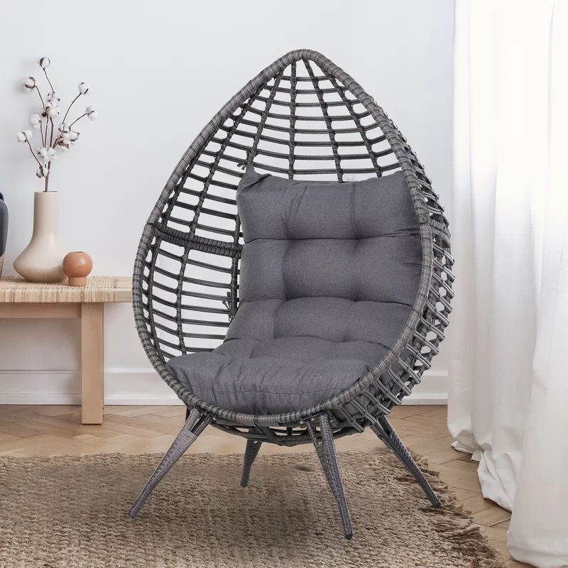 Wicker Patio Chair with Cushions | Wayfair North America