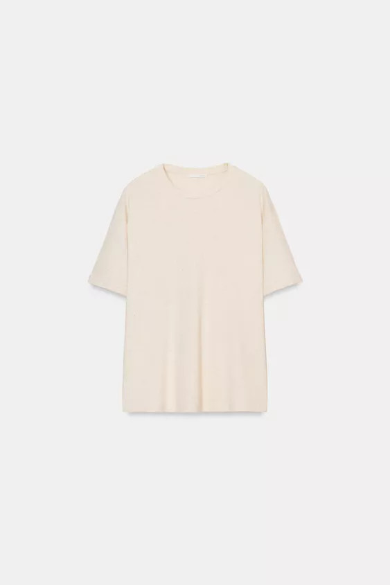 FLOWING SHORT SLEEVE T-SHIRT | Zara UK